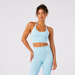 Top Dual Celeste con Blanco