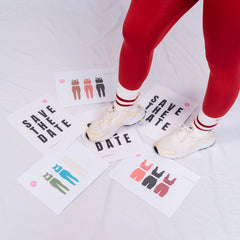 Calcetines Blancos con Raya Roja